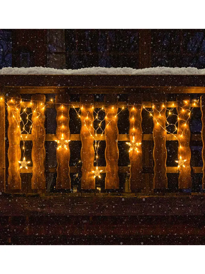 LED-Lichtervorhang in Warmweiß