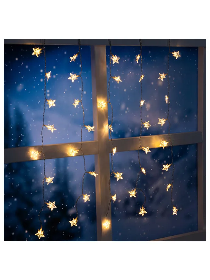 LED-Lichtervorhang in Warmweiß