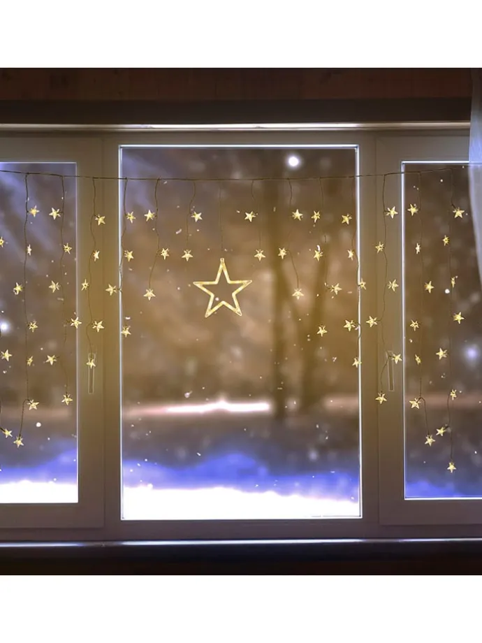 LED-Lichtervorhang in Warmweiß