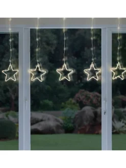 LED-Lichtervorhang ''Star'' in Warmweiß - (L)65 x (B)100 cm