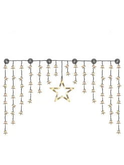 LED-Lichtervorhang "Star" in Warmweiß - (L)135 x (B)95 cm
