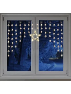 LED-Lichtervorhang "Star" in Warmweiß - (L)135 x (B)95 cm