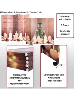 LED-Paravent mit Timer