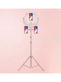 LED-Ringlicht-Stativ in Roségold