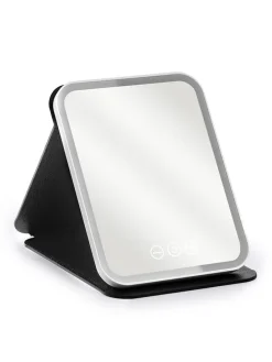 LED-Schminckspiegel in Schwarz