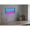 LED-Schriftleuchte "Prosecco Time" in Türkis/ Pink - (B)30 x (H)15 cm