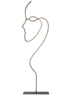 LED-Silhouette "Grafico" in Schwarz - (B)28 x (H)88 cm