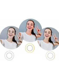 LED-Smartphone-Halterung in Schwarz