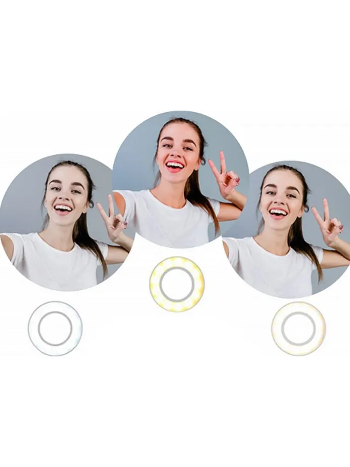 LED-Smartphone-Halterung in Schwarz