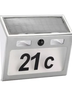 LED-Solar-Außenleuchte in Silber - (B)18 x (H)15,5 cm