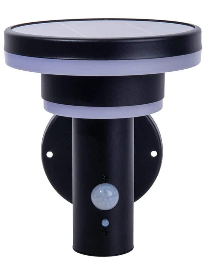 LED-Solar-Außenwandleuchte "Nora" in Schwarz - (B)17,5 x (H)18 x (T)16 cm