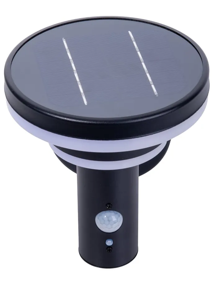 LED-Solar-Außenwandleuchte "Nora" in Schwarz - (B)17,5 x (H)18 x (T)16 cm