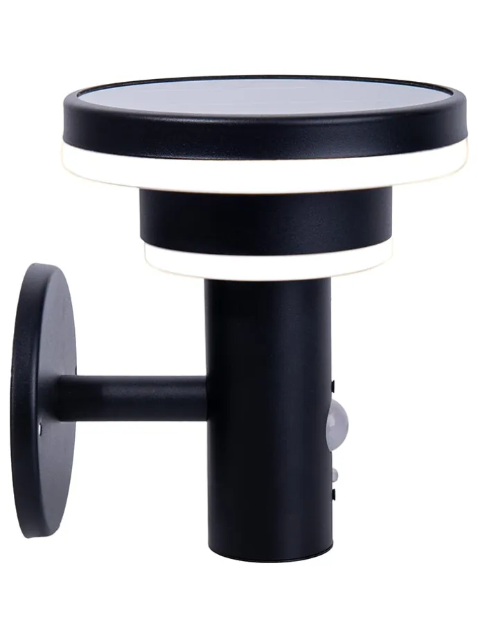 LED-Solar-Außenwandleuchte "Nora" in Schwarz - (B)17,5 x (H)18 x (T)16 cm