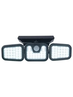 LED-Solar-Außenwandleuchte "Pacita" in Schwarz - (B)28 x (H)13,5 x (T)11 cm