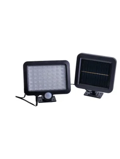 LED-Solar-Außenwandleuchte "Pepe" in Schwarz - (B)13 x (H)15 cm