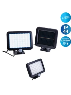 LED-Solar-Außenwandleuchte "Pepe" in Schwarz - (B)13 x (H)15 cm