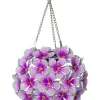 LED-Solar-Dekohänger "Hortensia" in Violett - Ø 16 cm