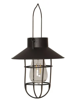 LED-Solar-Dekoleuchte "Cage" in Schwarz - (H)21 x Ø 18 cm