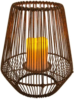 LED-Solar-Dekoleuchte in Braun