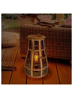 LED-Solar-Dekoleuchte in Natur - (H)34,5 cm