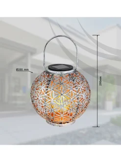 LED-Solar-Dekoleuchte in Silber - (H)29 x Ø 20 cm