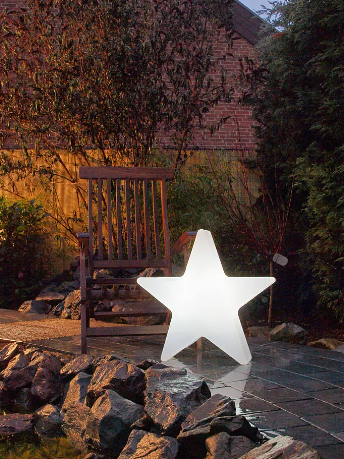 LED-Solardekoleuchte "Shining Star" in Weiß - Ø 60 cm