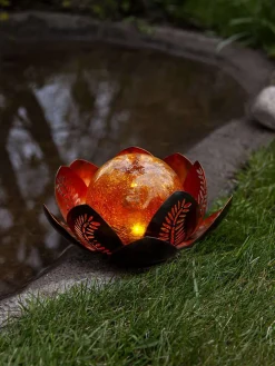 LED-Solar-Dekoration in Rot - (H)12 x Ø 24 cm