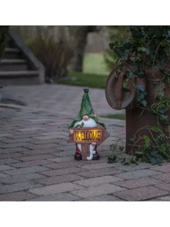 LED-Solar-Figur "Gnomy" in Bunt - (B)21 x (H)33 cm