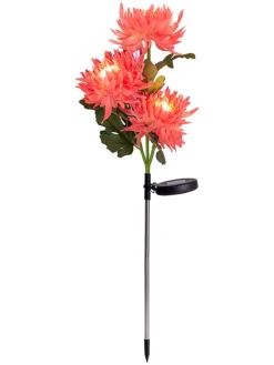 LED-Solar-Gartenstecker "Blume" in Pink - (H)79 cm