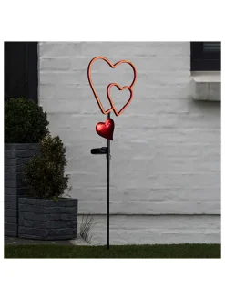 LED-Solar-Gartenstecker in Rot - (H)84 cm