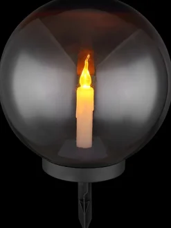 LED-Solar-Gartenstecker in Schwarz - (H)38,5 cm