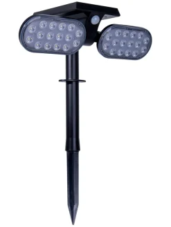 LED-Solar-Gartenstecker "Paco" in Schwarz - (B)23 x (H)32 cm