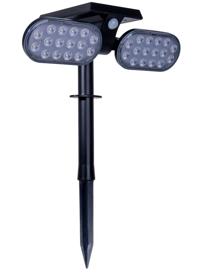 LED-Solar-Gartenstecker "Paco" in Schwarz - (B)23 x (H)32 cm