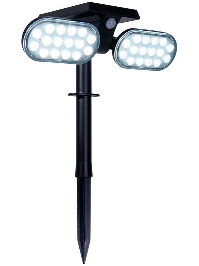 LED-Solar-Gartenstecker "Paco" in Schwarz - (B)23 x (H)32 cm