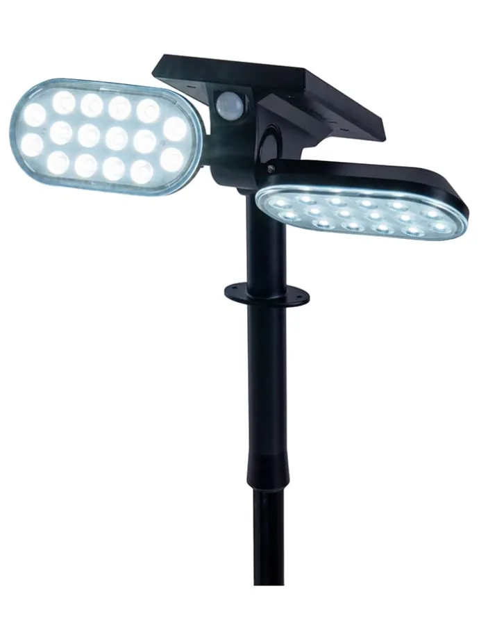 LED-Solar-Gartenstecker "Paco" in Schwarz - (B)23 x (H)32 cm
