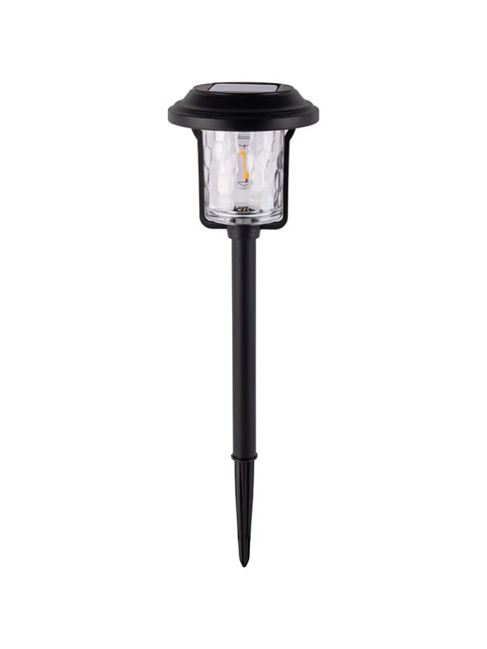 LED-Solar-Gartenstecker "Simon" in Schwarz - (B)14,6 x (H)54,7 cm