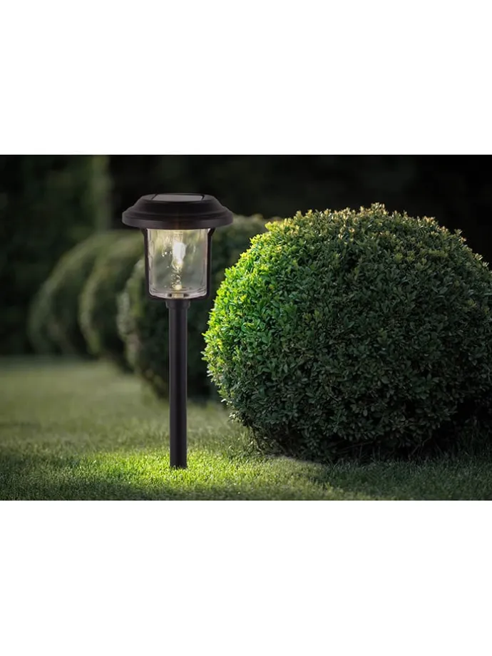LED-Solar-Gartenstecker "Simon" in Schwarz - (B)14,6 x (H)54,7 cm