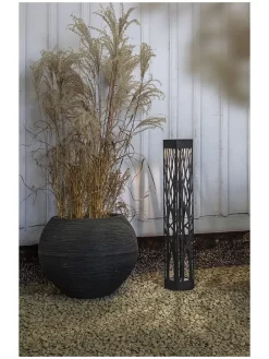 LED-Solar-Gartenstecker "Siranna" in Schwarz - (H)66 cm