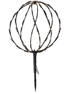 LED-Solar-Gartenstecker "Sphere" in Schwarz - (B)30 x (H)44 cm