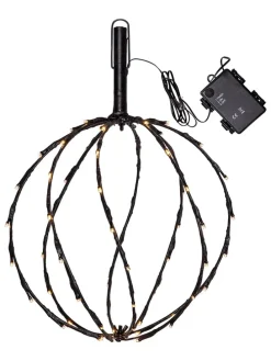 LED-Solar-Gartenstecker "Sphere" in Schwarz - (B)30 x (H)44 cm