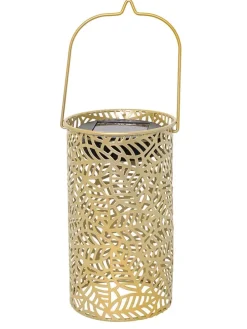 LED-Solar-Laterne in Gold - (H)18 x Ø 10 cm