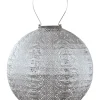 LED-Solarlaterne ''Lace Rond'' in Silber - Ø 30 cm