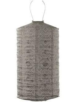 LED-Solarlaterne ''Mosaic Cylinder'' in Taupe - (H)50 x Ø 28 cm