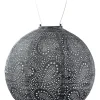 LED-Solarlaterne ''Paisley Rond'' in Grau - Ø 30 cm