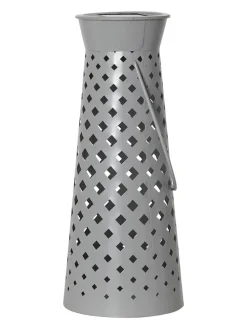 LED-Solar-Laterne "Romby" in Grau - (H)32 x Ø 13 cm