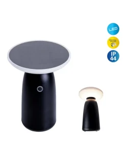 LED-Solarleuchte "Ada" in Schwarz - (H)22,5 x Ø 16 cm