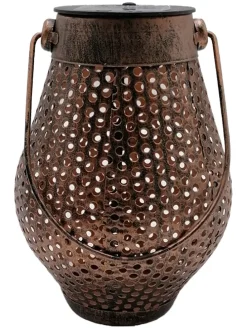 LED-Solarleuchte "Doty" in Braun - (H)17 x Ø 13 cm