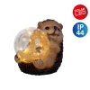 LED-Solarleuchte "Igel" in Hellbraun - (B)14,5 x (H)17 x (T)12 cm