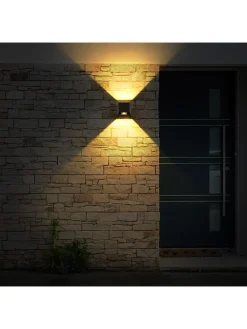 LED-Solarleuchte in Schwarz - (B)15,4 x (H)9,9 cm