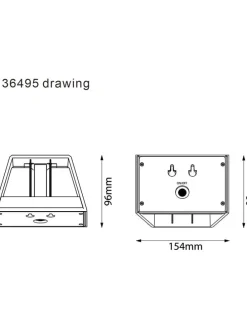 LED-Solarleuchte in Schwarz - (B)15,4 x (H)9,9 cm